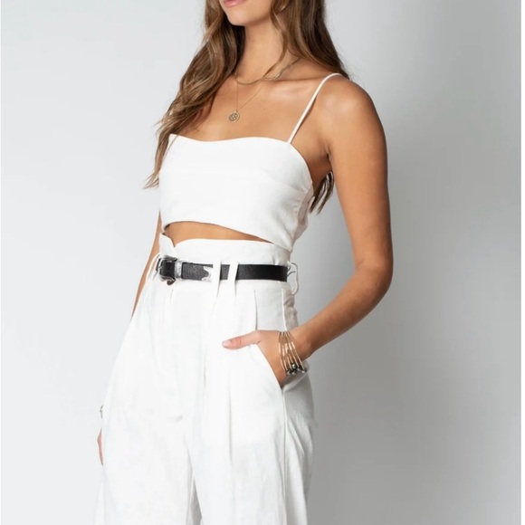 Revolve Stillwater Linen Le Bra Top XS - Picture 2 of 2